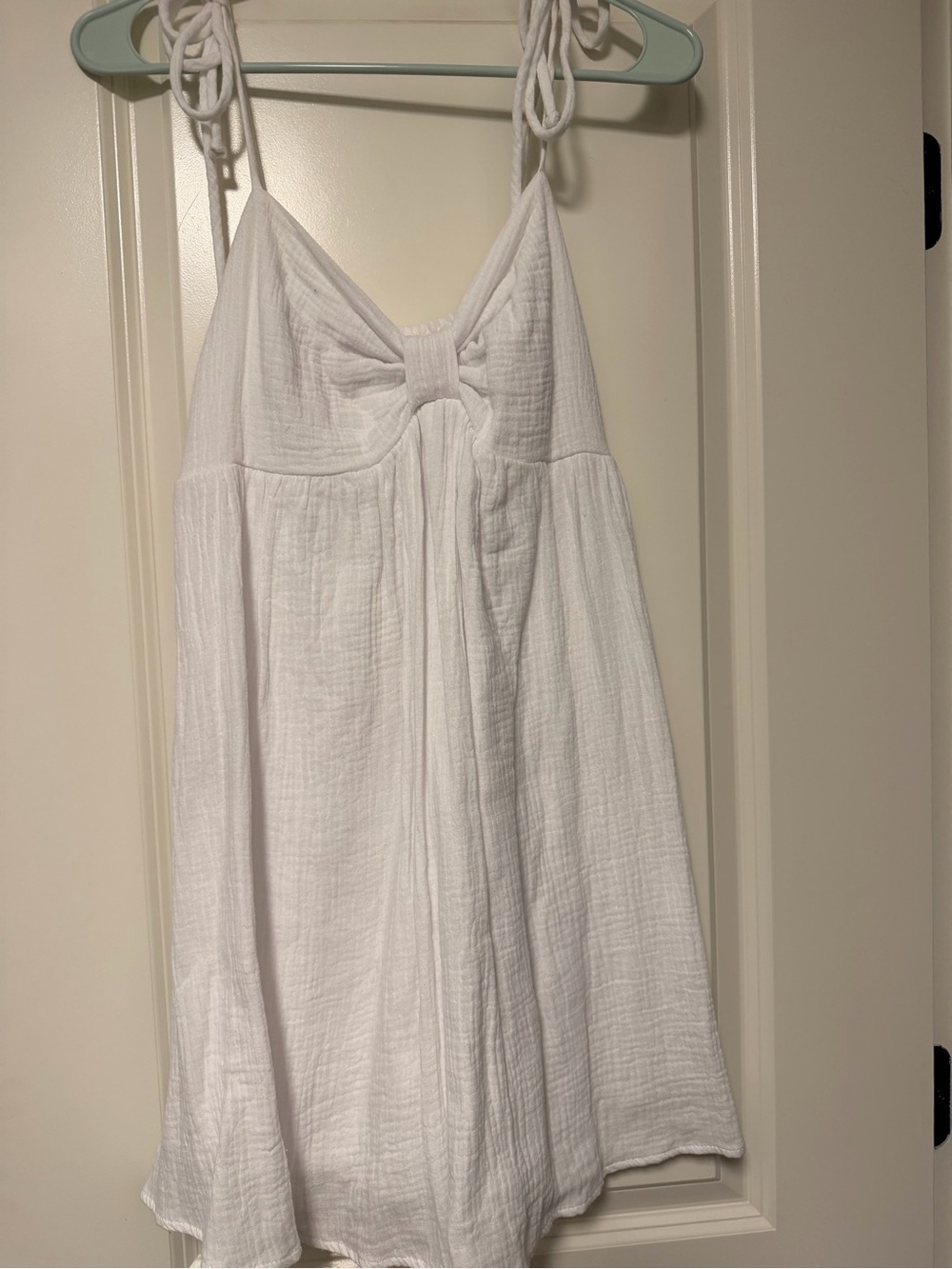 BUCKETLIST White Tie-Strap Bow Sun Dress